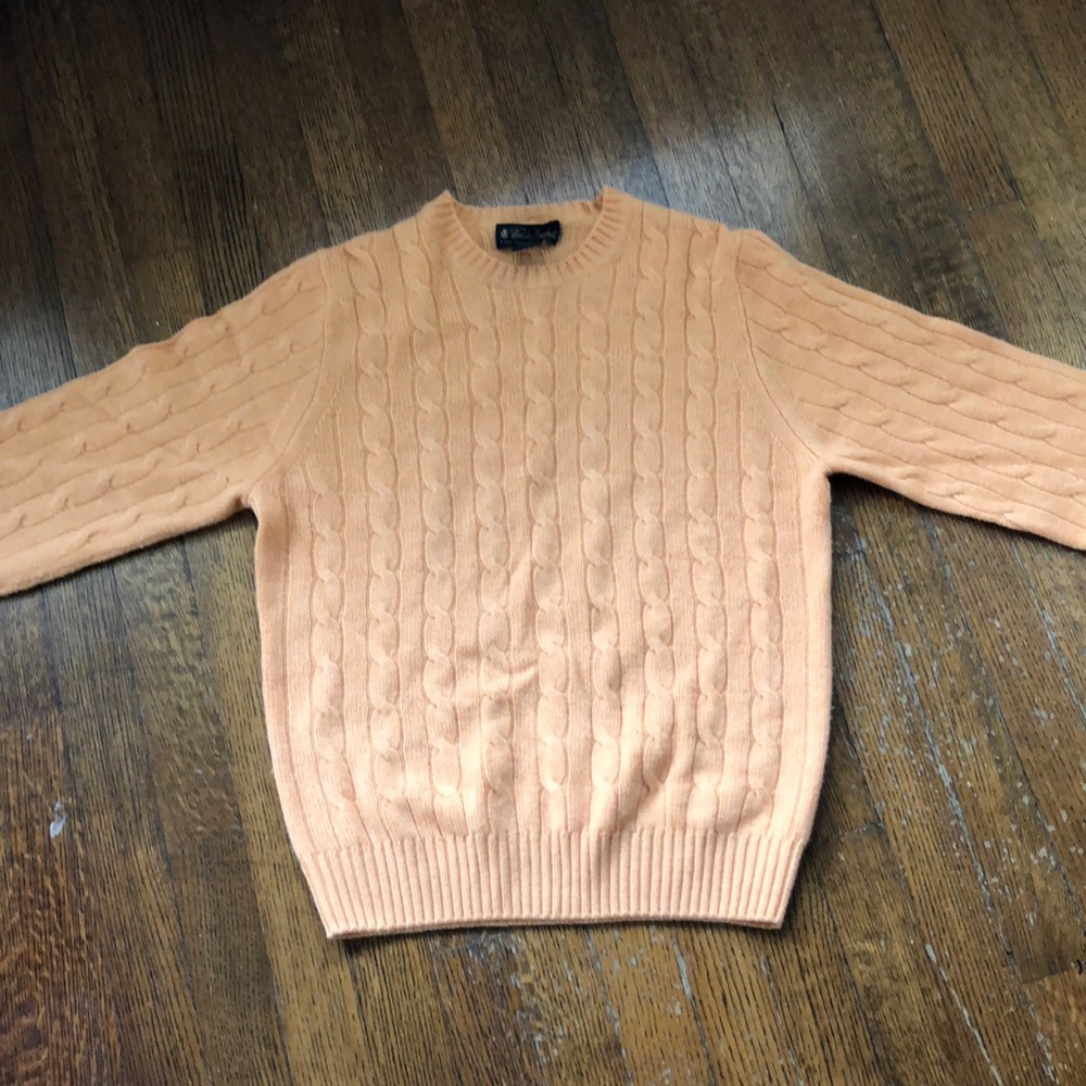 Brooks Brothers Light Orange Cashmere Sweater M